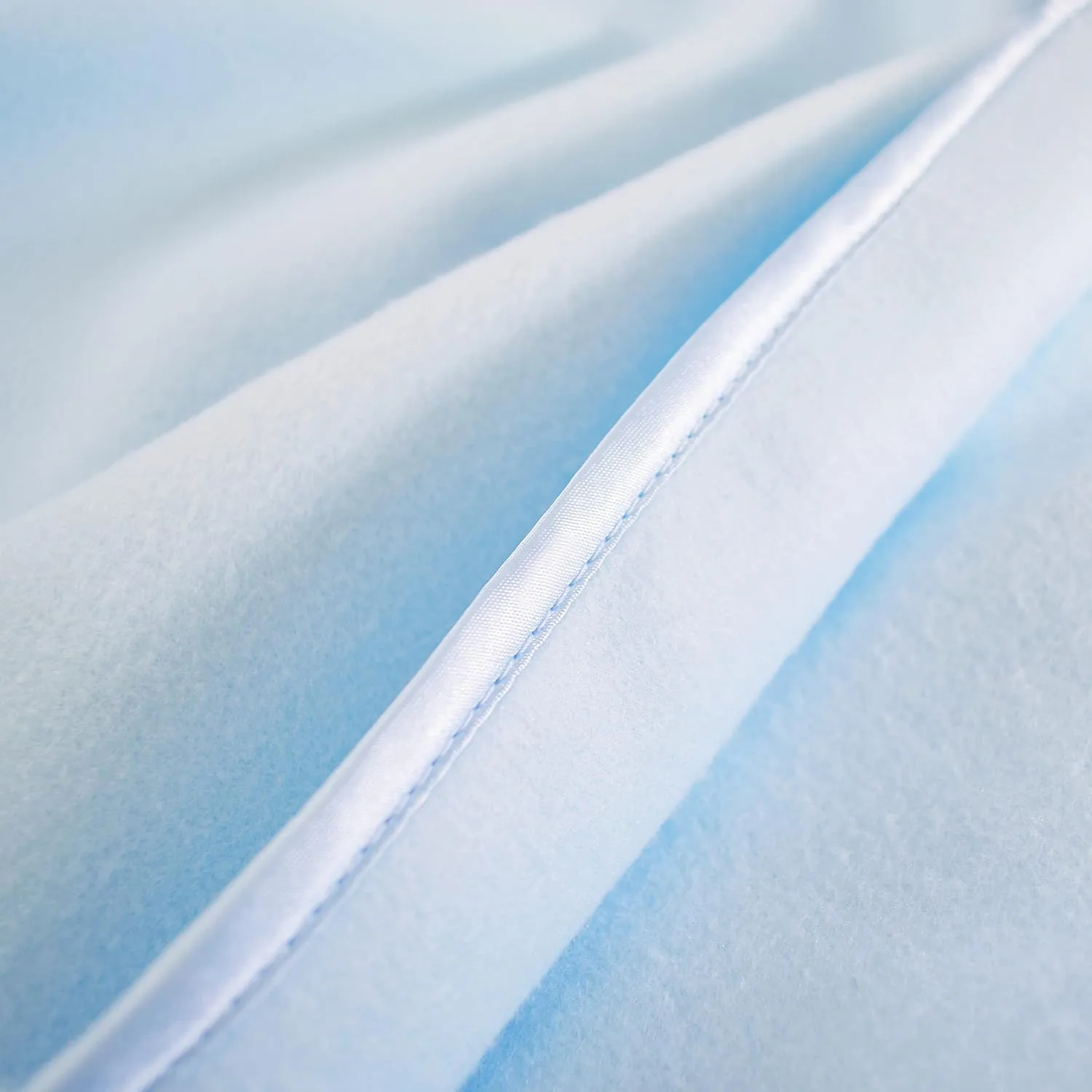 American Baby Company 2-Piece Fleece Blanket with Silk-Like Satin Trim set, Soft, Warm & Cozy, Blue and White, 30" x 30" for Boys and Girls, Perfect for Baby Carrier, Stroller, Travel and Gifting