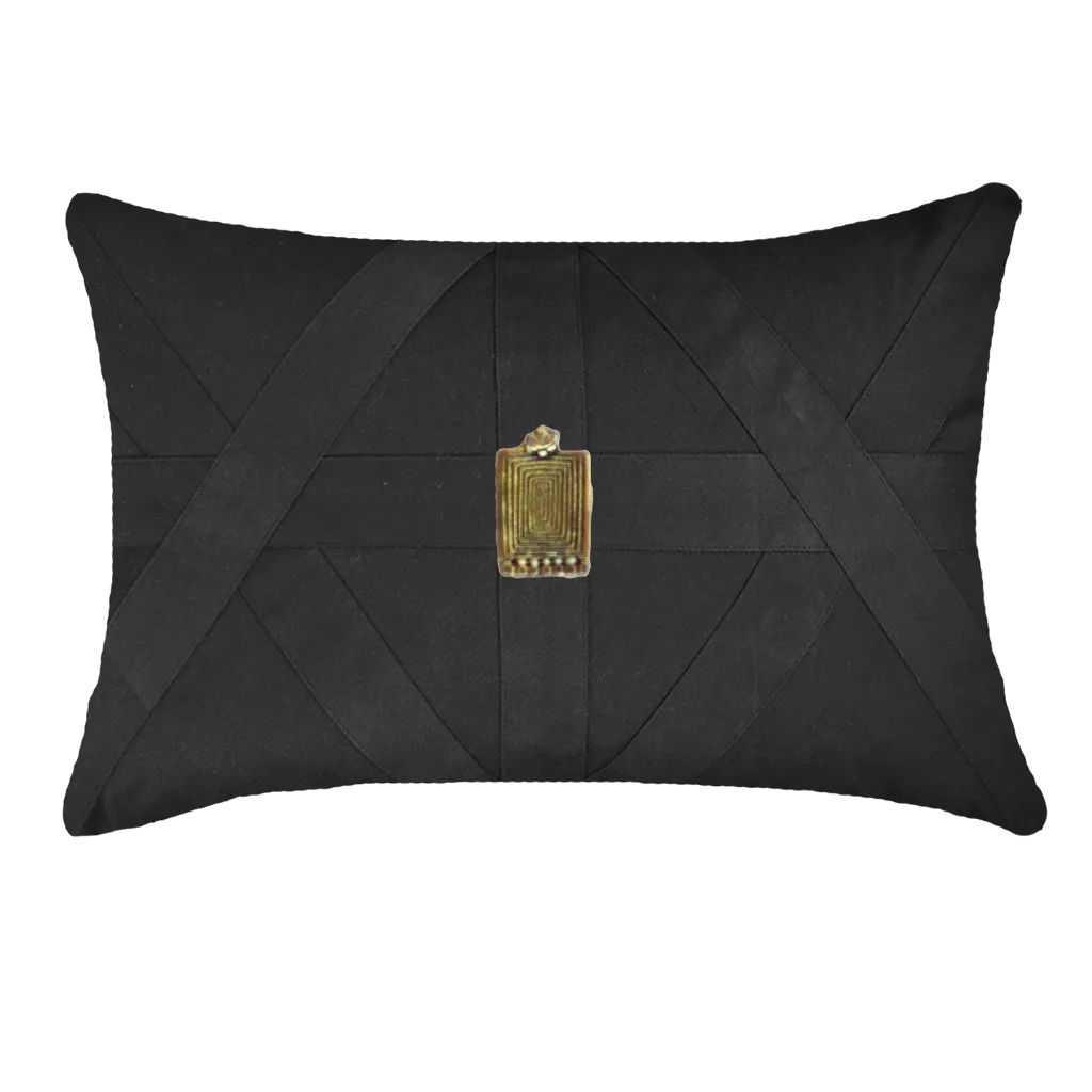 Amulet Cairo Black Lumber Cushion 35 x 53 cm