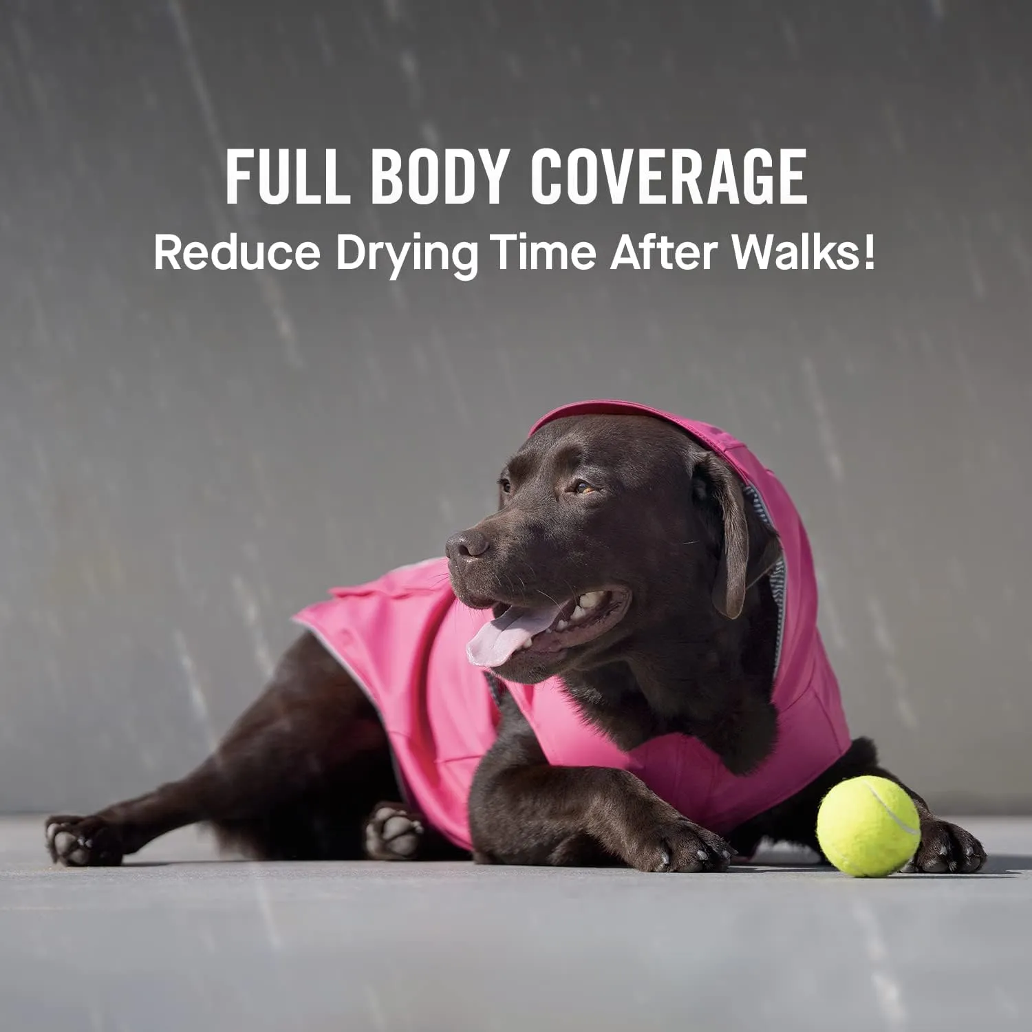 Canada Pooch Dog Slush Suit Dog Bodysuit for Rain and Snow Full Body Dog Suit Water-Resistant Dog Onesie (Pink, 12 (11-13" Back Length))