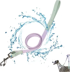 Durable Waterproof Dog Lead - PVC Rope Leash for Large/Medium/Small Dogs, Slip Lead for Walking/Running (Purple & Green)