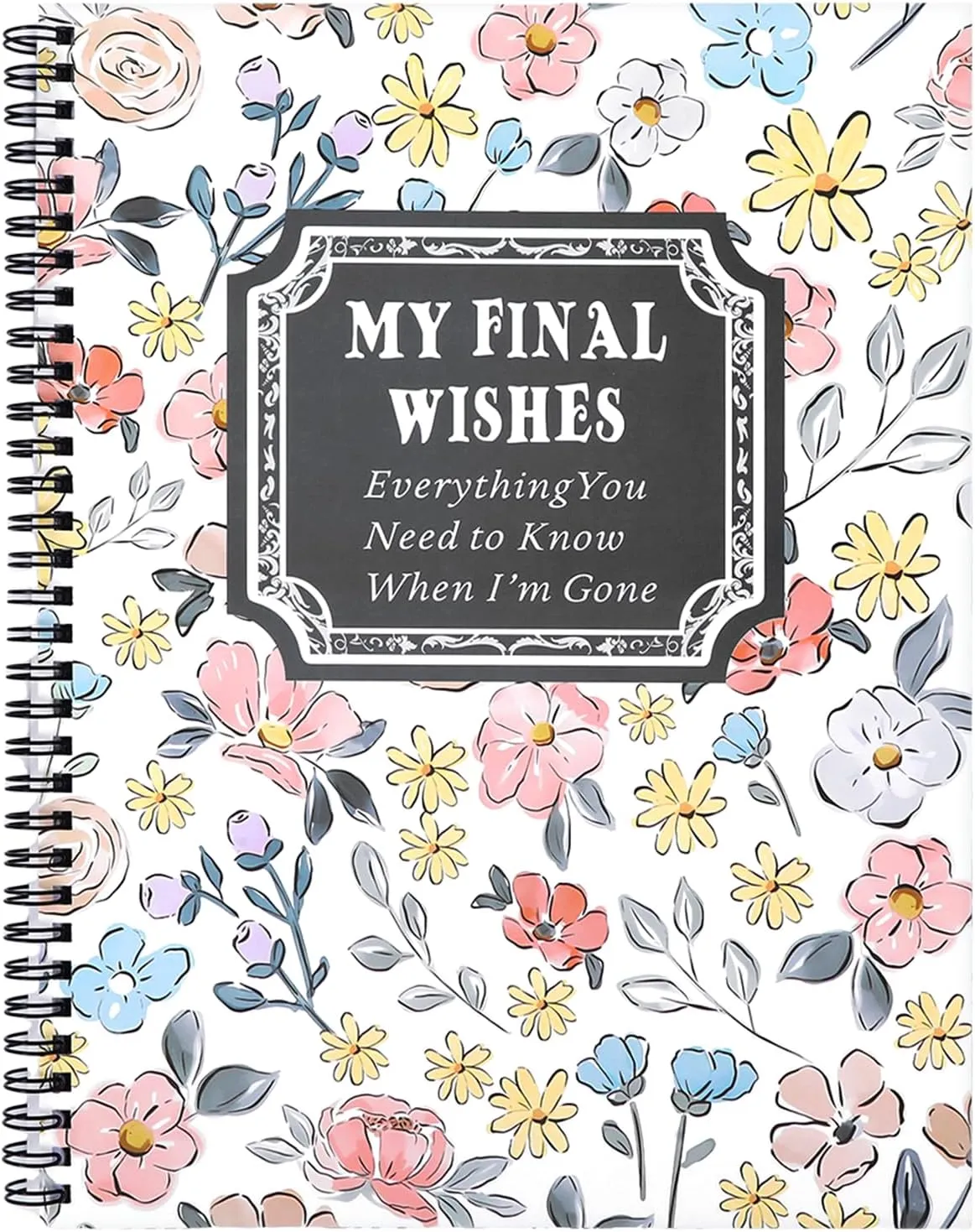 End of Life Planner Organizer Binder, Sorry It's Your Problem Now Because I'm Dead End of Life Planner Funny Death Note Notebook If I Die Binder Organizer with Labels and Final Wishes (Grey Pink)