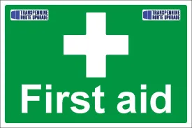 First Aid Door Sign 300 x 200mm self-adhesive
