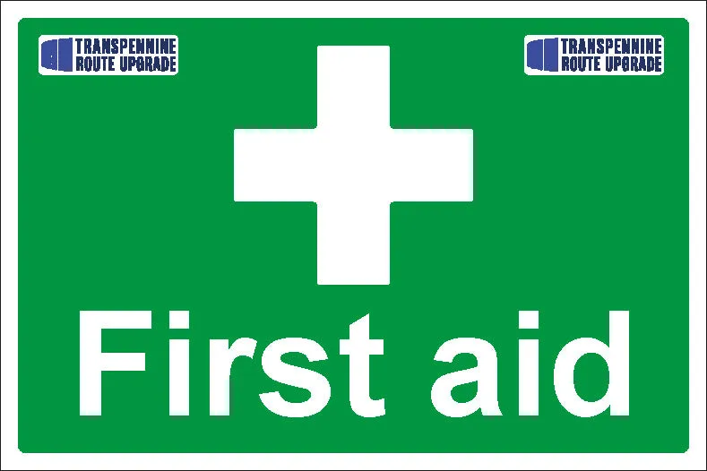 First Aid Door Sign 300 x 200mm self-adhesive