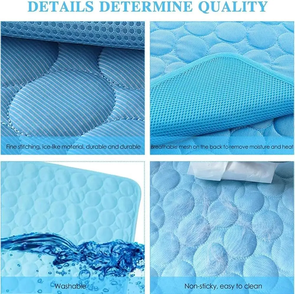 Furry Basics Cooling Mat for Dogs & Cats  Self-Cooling Ice Silk Pad, Summer Pet Bed Mat, Washable & Thickened for Small to Large Pets, Indoor Use (Pink,XL)