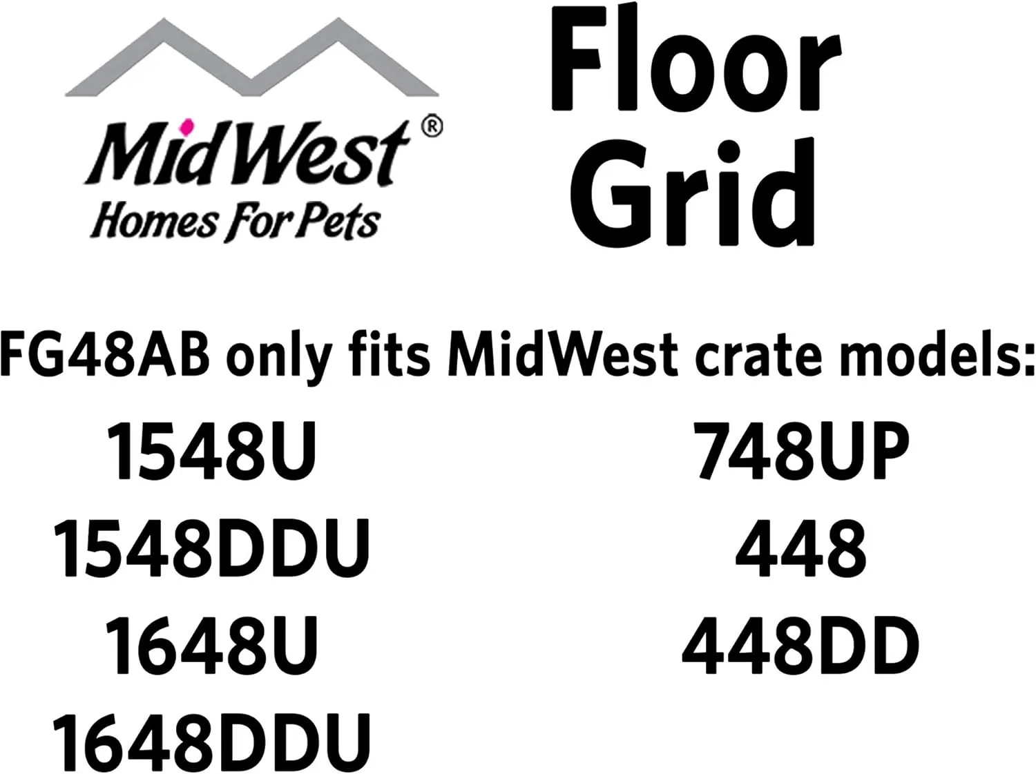 MidWest Homes for Pets Floor Grid for Dog Crate | Elevated Floor Grid Fits MidWest Folding Metal Dog Crate Models 1548U, 1548DDU, 1648U, 1648DDU, 748UP, 448, 448DD