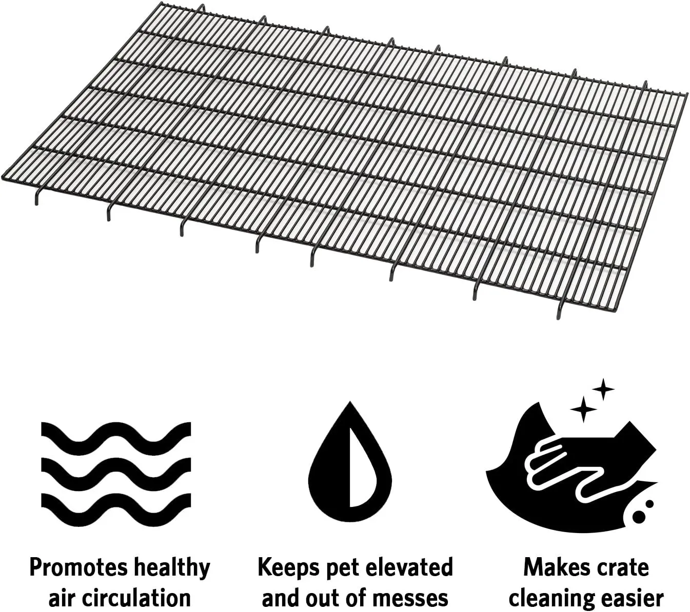 MidWest Homes for Pets Floor Grid for Dog Crate | Elevated Floor Grid Fits MidWest Folding Metal Dog Crate Models 1548U, 1548DDU, 1648U, 1648DDU, 748UP, 448, 448DD