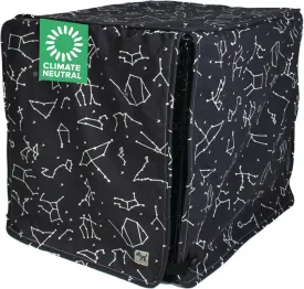 Molly Mutt Rocketman Dog Crate Cover, 100% Cotton Canvas Cover with 2 Roll-Up Panels, Ideal for Dog or Cat Crate, Durable, Washable, and Free of Harmful Chemicals, 36" x 24" x 27"