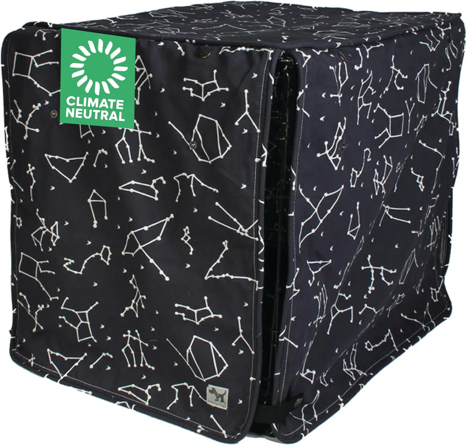 Molly Mutt Rocketman Dog Crate Cover, 100% Cotton Canvas Cover with 2 Roll-Up Panels, Ideal for Dog or Cat Crate, Durable, Washable, and Free of Harmful Chemicals, 36" x 24" x 27"