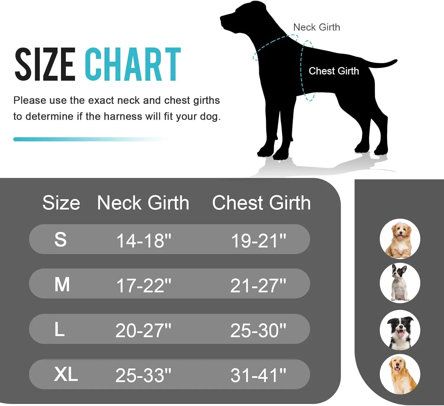 No Pull Dog Harness, Reflective Dog Vest Harness with Front & Back 2 Leash Clips, Oxford Pet Harness Adjustable Soft Padded Dog Vest with Easy Control Handle for Small Medium Large Dogs