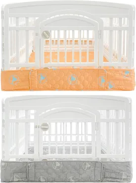 PJYuCien Dog Playpen Bottom Pad 2 Packs for Easy Alternation, Fits for 36 Inch 4 Panels Exercise Pet Pen. Using as a Fence Stabilization and Puppy Pen Mat, Hoop and Loop Design.