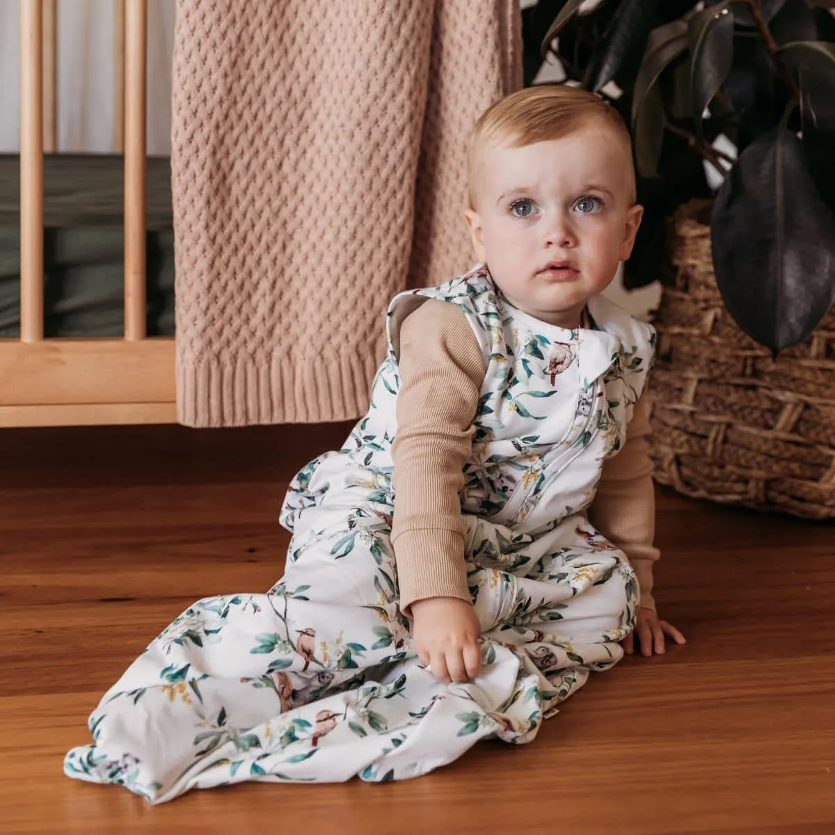 Snuggle Hunny Organic Jersey Sleeping Bag 1.0 TOG - Eucalypt