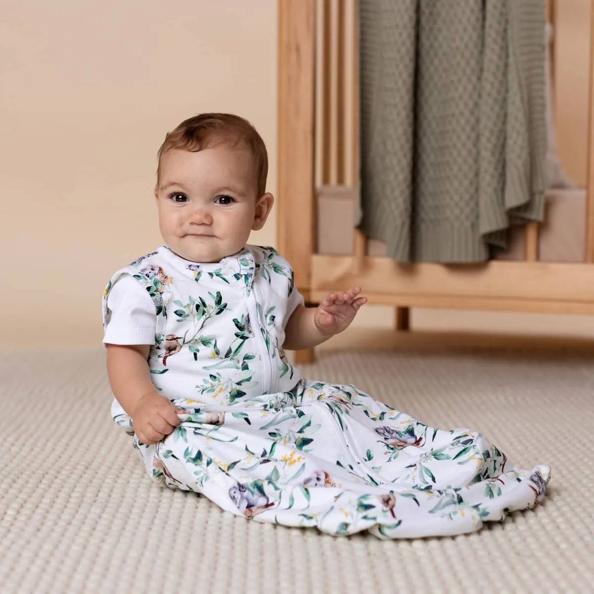 Snuggle Hunny Organic Jersey Sleeping Bag 1.0 TOG - Eucalypt