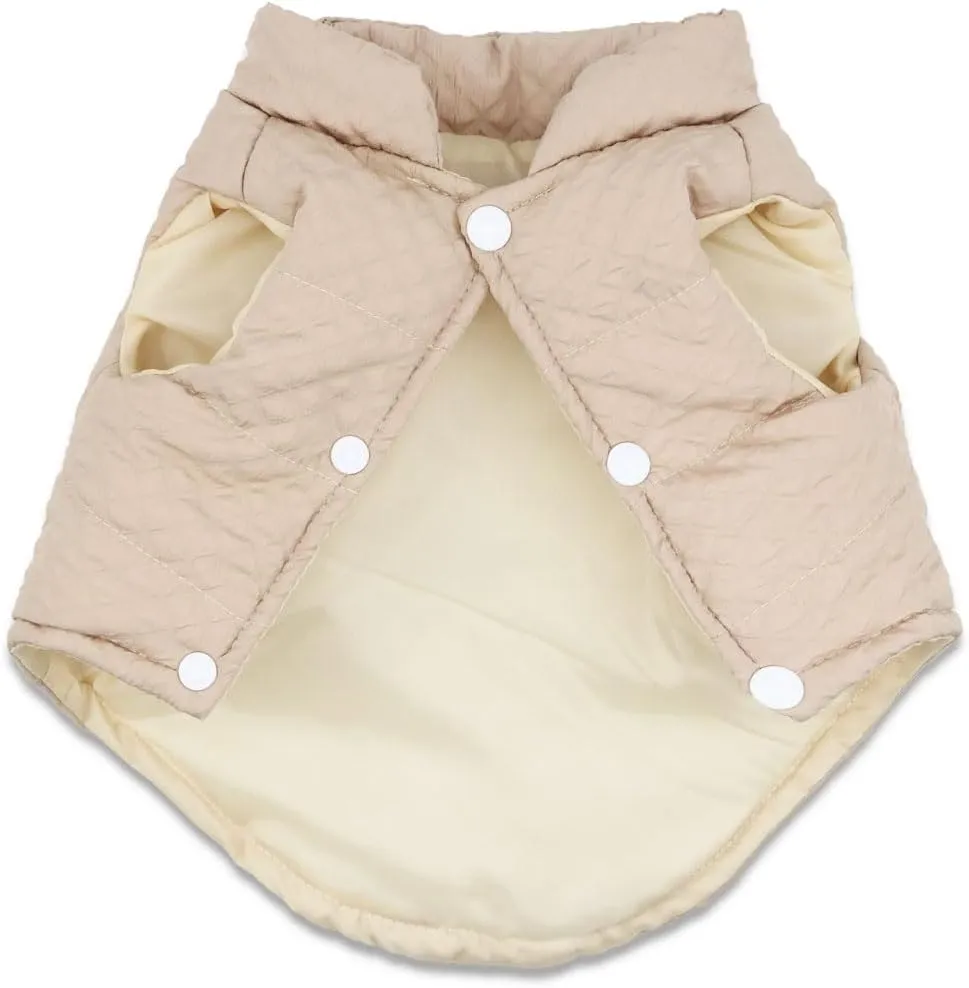 Soft Warm Small Dog Coats Lightweight Pet Dog Winter Jackets for Small Medium Dogs Puppy Cold Weather Coat Pet Clothes, Brown, Small