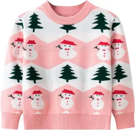 Toddler Girls Boys Christmas Sweater Knit Pullover Sweater Tops for Kids