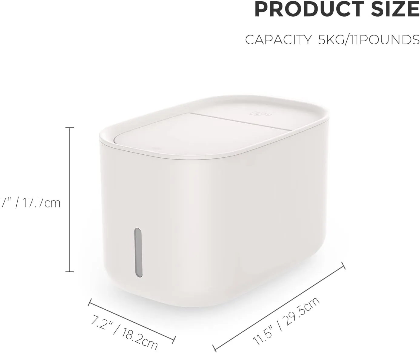 Zuutii Rice Storage Container,Food Container, Dry Food Storage, Pet Food Dispenser, 6.9Qt/11lbs Large Storage Bin with Lid,Silicone Ring & Moisture Proof,for Grain Cereal Soybean Corn,Light Cream